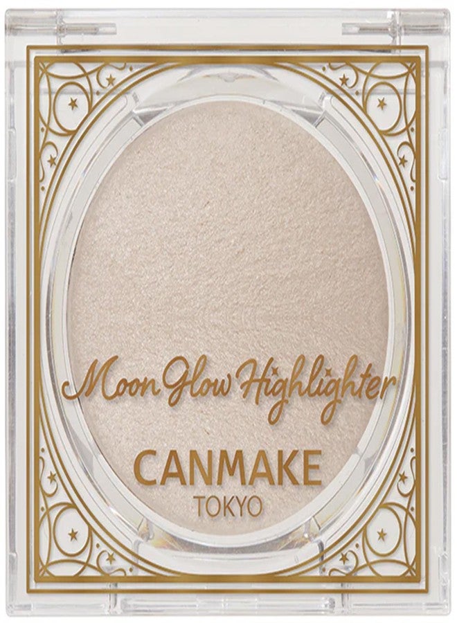 CANMAKE - Moon Glow Highlighter - Fine Baked Illuminating Formula Elegant Gloss White Powder - 1.2oz (34g) (01 Moon Glow White) - Image 1